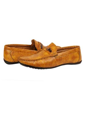 yellow synthetic slip on loafers - 18322523 - Standard Image - 5