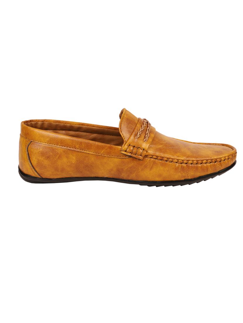 yellow synthetic slip on loafers - 18322523 - Zoom Image - 2