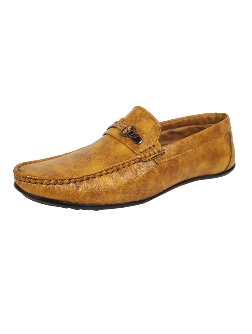 yellow synthetic slip on loafers - 18322523 - Zoom Image - 3