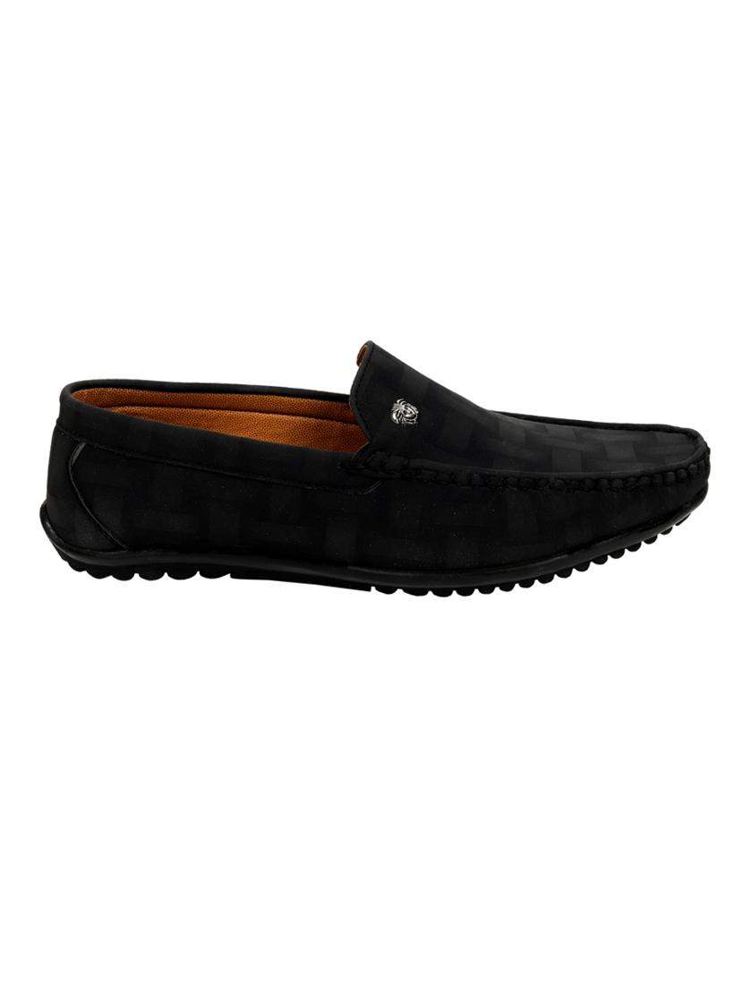 black synthetic slip on loafers - 18322526 - Zoom Image - 2