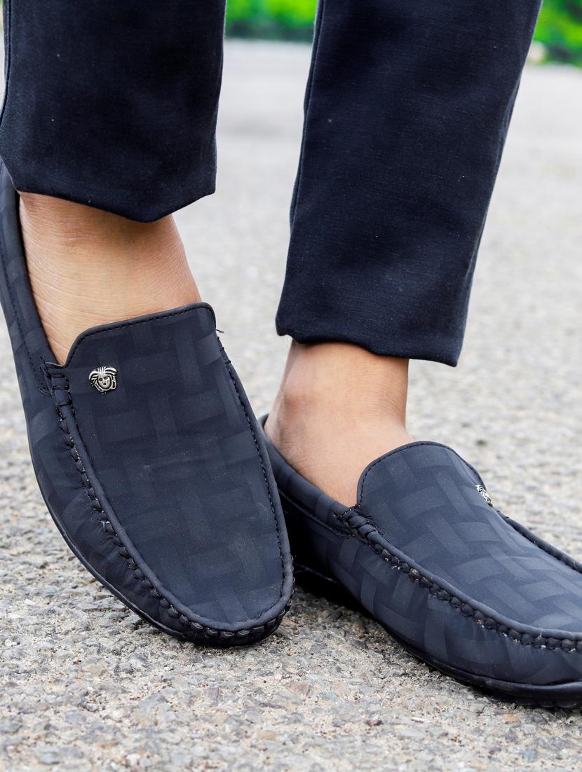 black synthetic slip on loafers - 18322526 - Zoom Image - 4