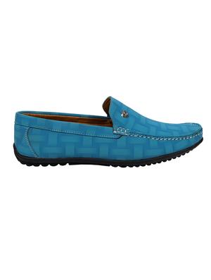 light blue synthetic slip on loafers - 18322527 - Standard Image - 2