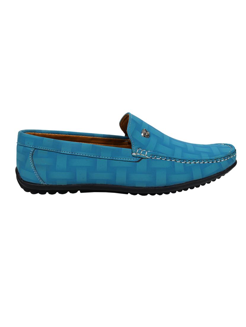 light blue synthetic slip on loafers - 18322527 - Zoom Image - 2