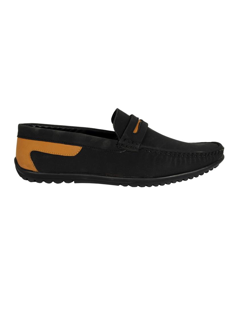 black synthetic slip on loafers - 18322528 - Zoom Image - 2