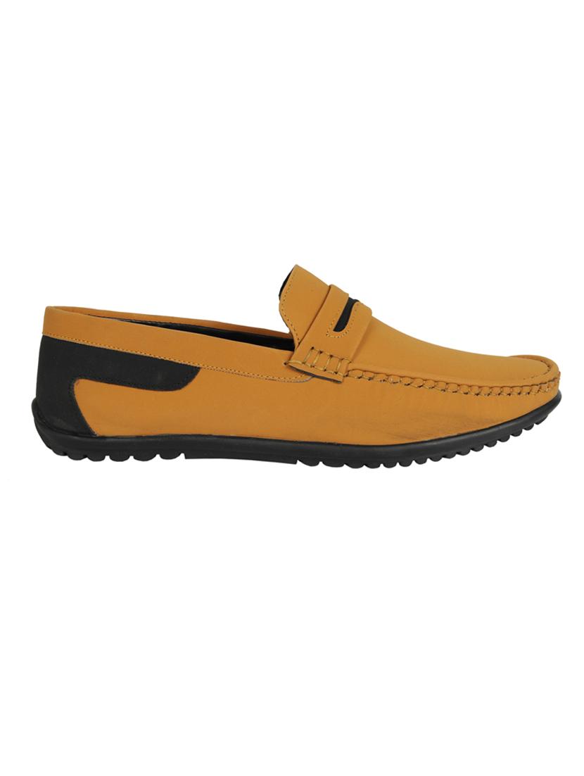 tan synthetic slip on loafers - 18322530 - Zoom Image - 2