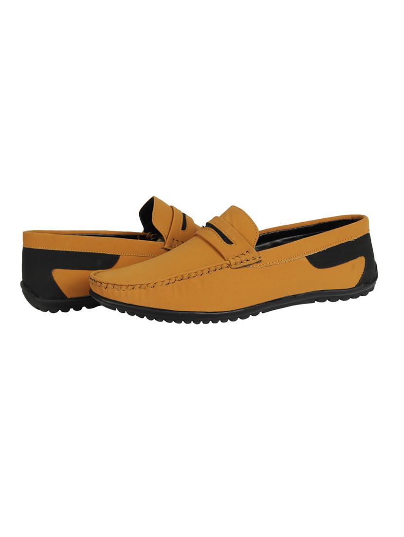 tan synthetic slip on loafers - 18322530 - Zoom Image - 3