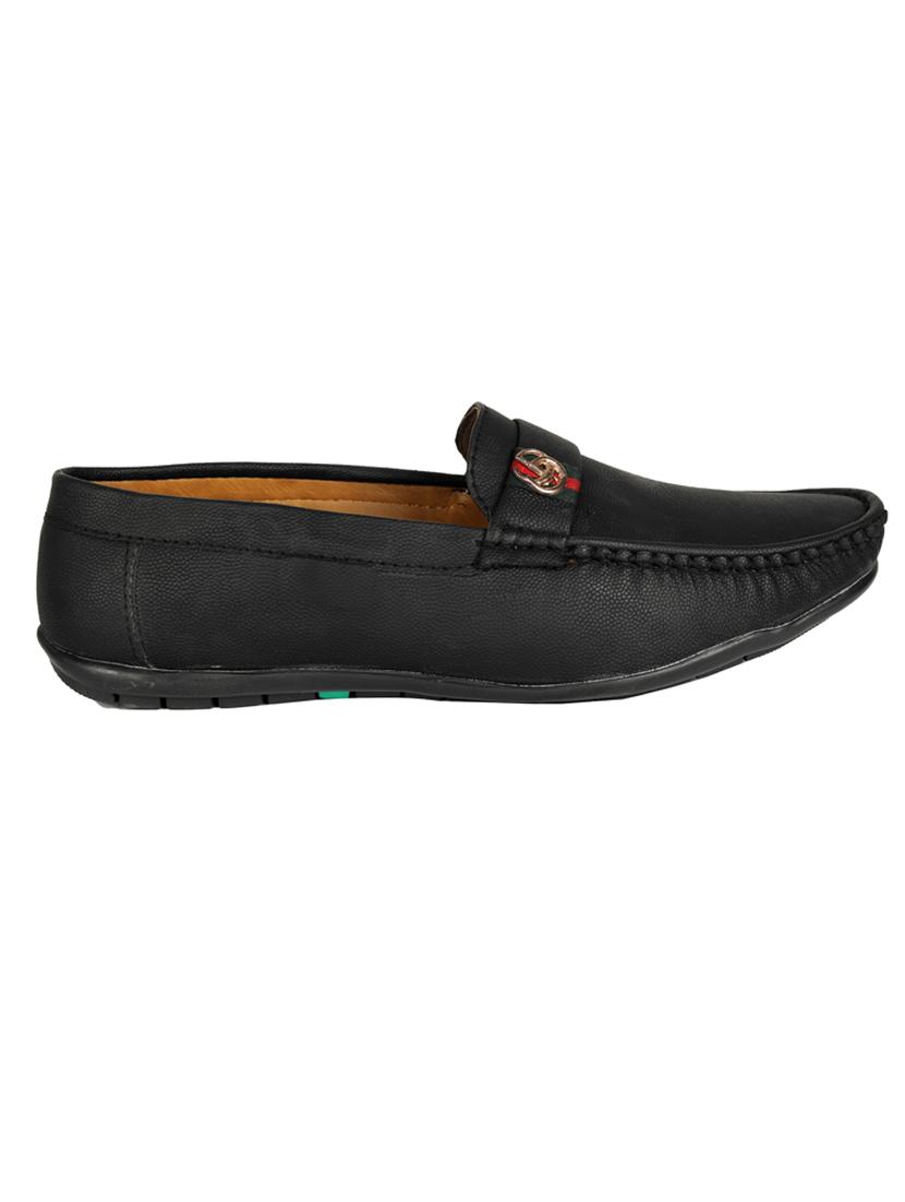 black synthetic slip on loafers - 18322541 - Zoom Image - 2