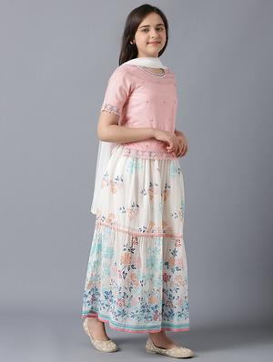 pink printed sharara suit set - 18322701 - Standard Image - 3