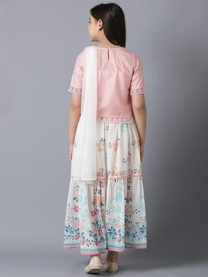 pink printed sharara suit set - 18322701 - Standard Image - 4