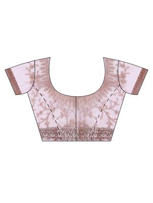 lavender embroidered saree with blouse - 18322932 - Standard Image - 4