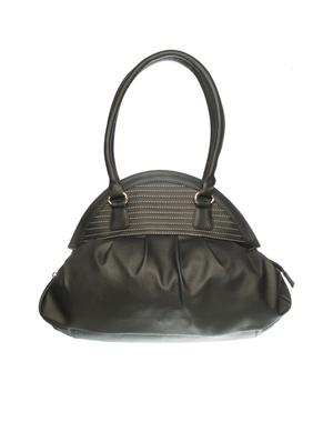 black solid regular handbag - 18323322 - Standard Image - 2