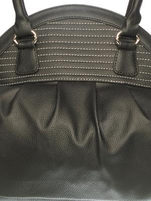 black solid regular handbag - 18323322 - Standard Image - 4
