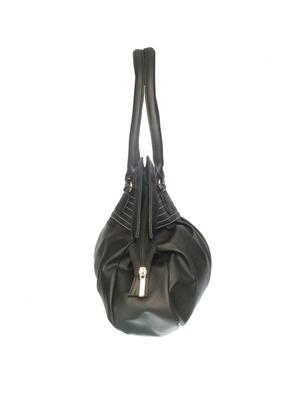 black solid regular handbag - 18323322 - Standard Image - 6