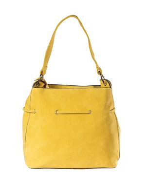 yellow solid regular handbag - 18323327 - Standard Image - 2