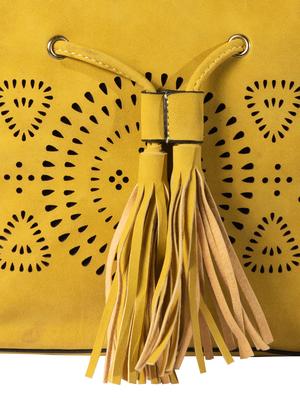 yellow solid regular handbag - 18323327 - Standard Image - 4