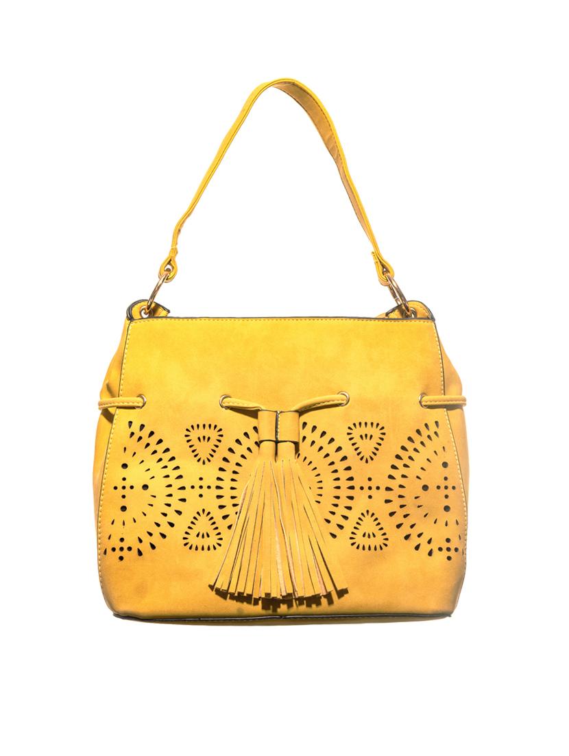 yellow solid regular handbag - 18323327 - Zoom Image - 1