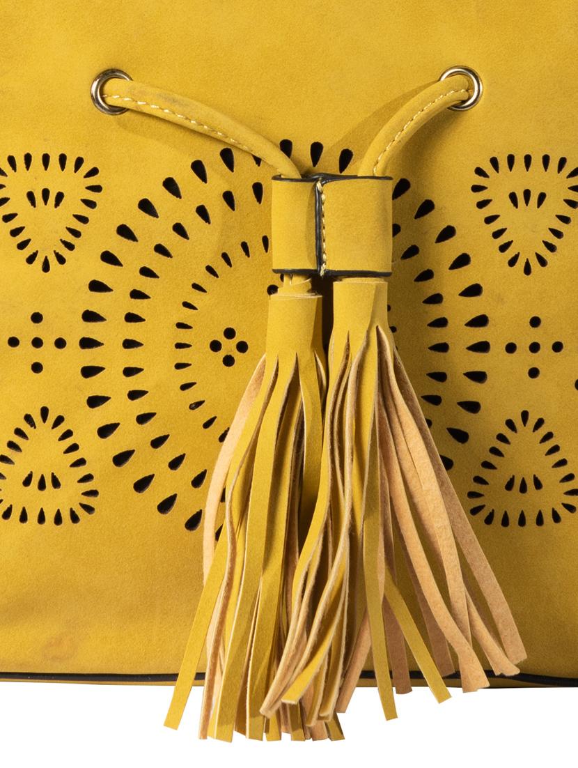 yellow solid regular handbag - 18323327 - Zoom Image - 4