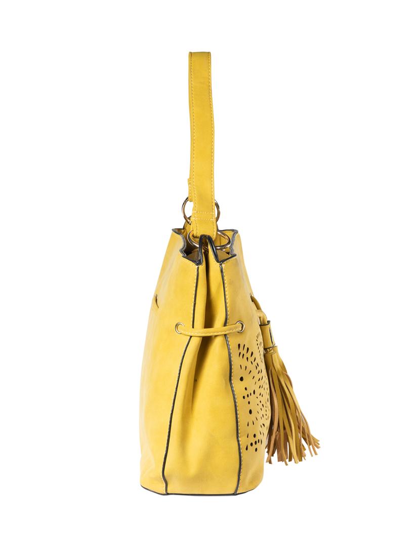yellow solid regular handbag - 18323327 - Zoom Image - 6