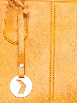 yellow solid regular handbag - 18323340 - Standard Image - 4