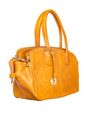 yellow solid regular handbag - 18323340 - Standard Image - 5