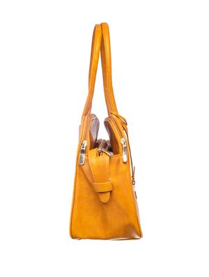 yellow solid regular handbag - 18323340 - Standard Image - 6