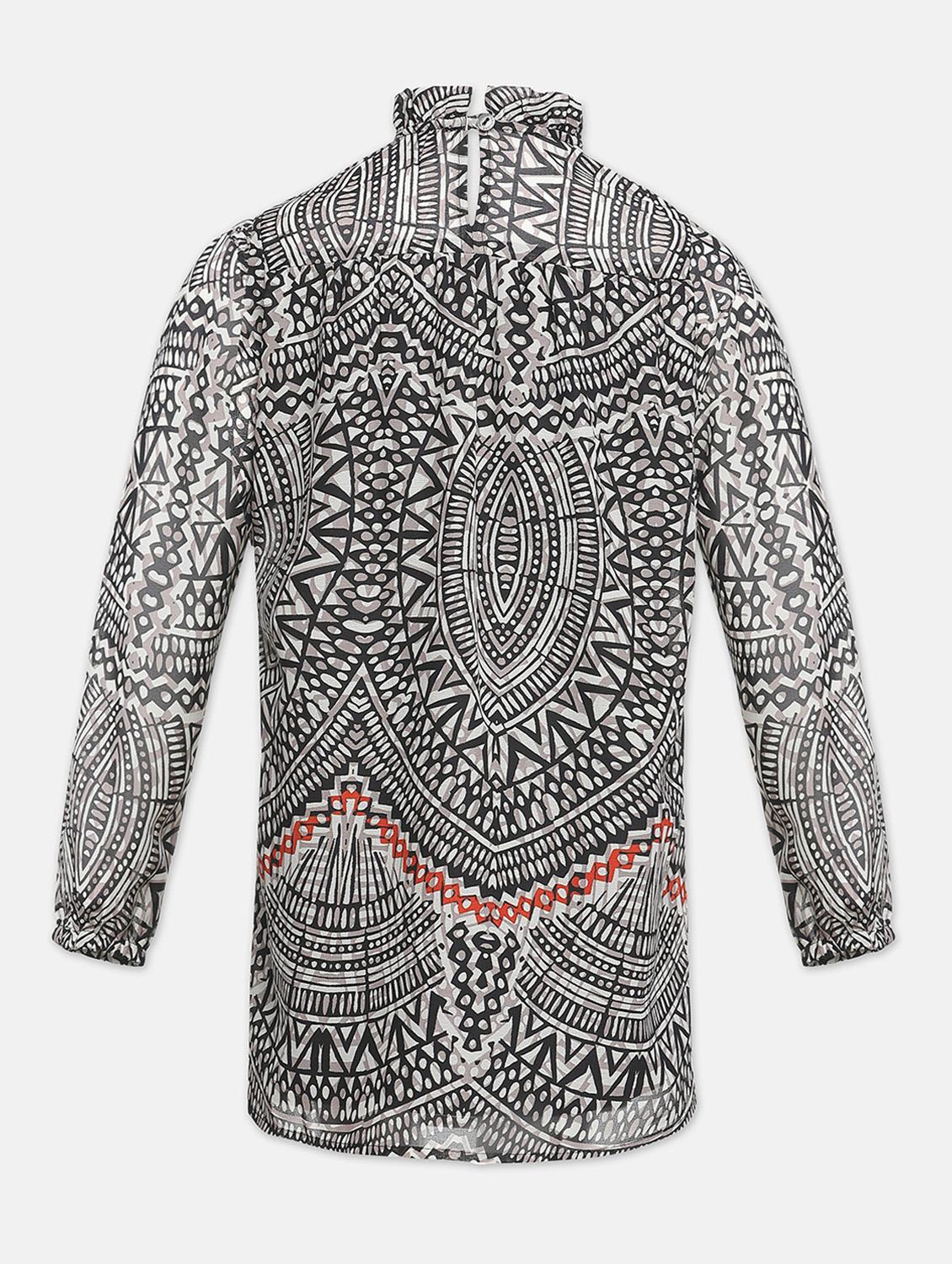black printed frock - 18323706 - Zoom Image - 2