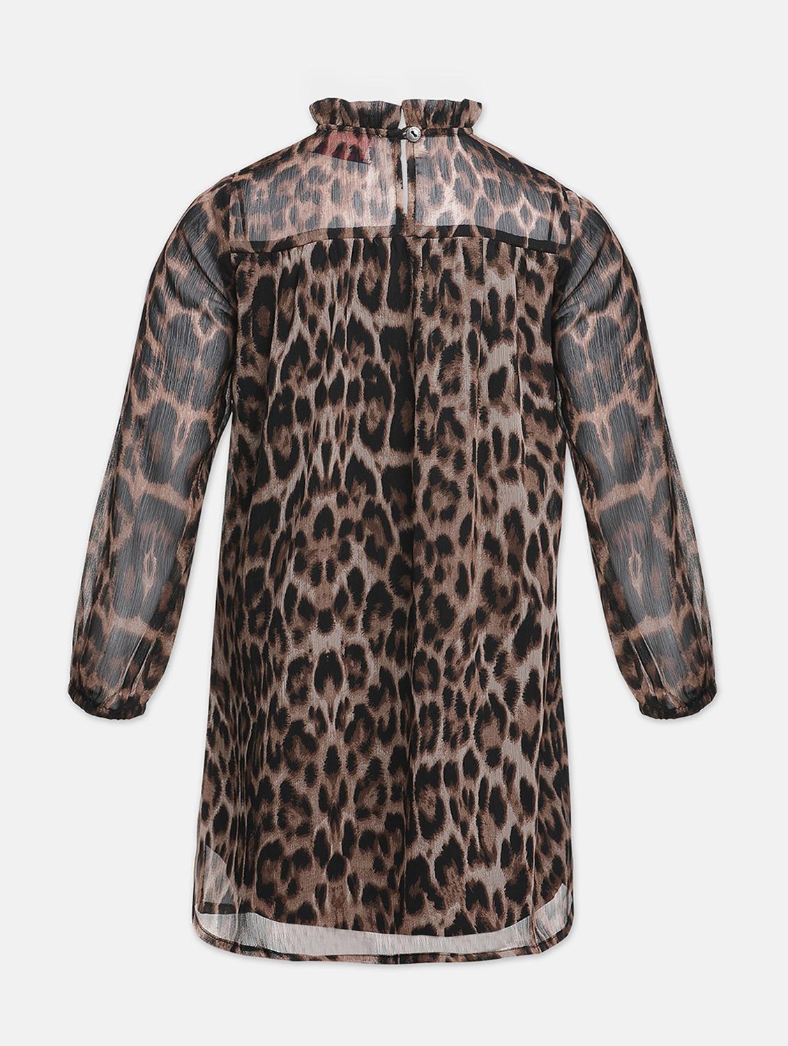 brown animal print frock - 18323707 - Zoom Image - 2