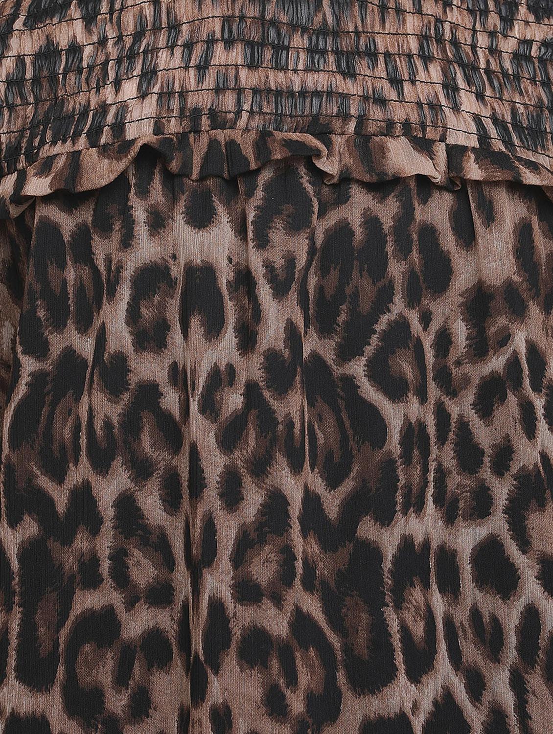 brown animal print frock - 18323707 - Zoom Image - 3