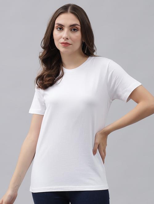 round neck solid tee - 18324505 - Standard Image - 1