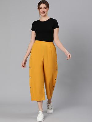 mid rise solid cropped trouser - 18324522 - Standard Image - 4