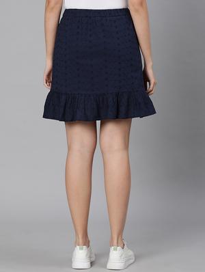 high rise self design gathered hem skirt - 18324529 - Standard Image - 3
