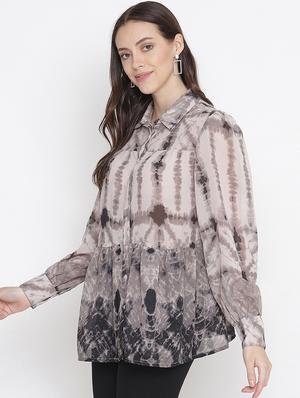 long sleeved printed shirt - 18324554 - Standard Image - 2