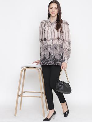 long sleeved printed shirt - 18324554 - Standard Image - 4
