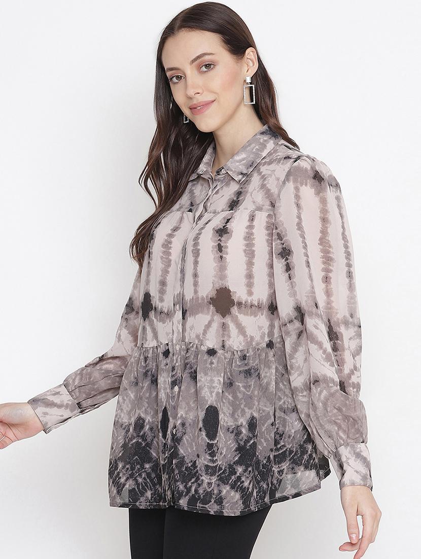 long sleeved printed shirt - 18324554 - Zoom Image - 2