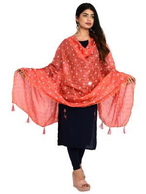 pink chiffon embroidered dupatta - 18324673 - Standard Image - 3