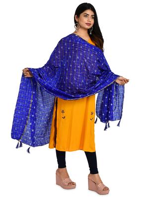blue chiffon embroidered dupatta - 18324680 - Standard Image - 2