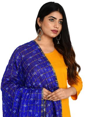 blue chiffon embroidered dupatta - 18324680 - Standard Image - 4