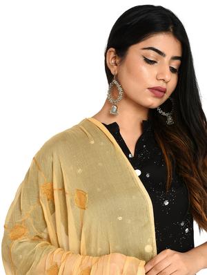 beige chiffon embroidered dupatta - 18324682 - Standard Image - 4