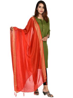 red chiffon embroidered dupatta - 18324756 - Standard Image - 3