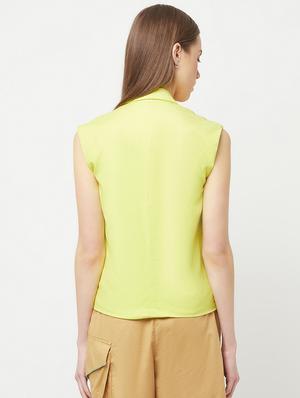 lapel neck solid blazer - 18324766 - Standard Image - 3