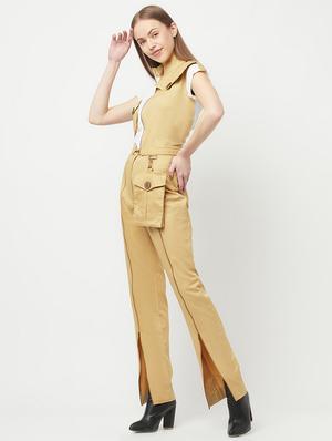 high rise flat front trouser - 18324834 - Standard Image - 4