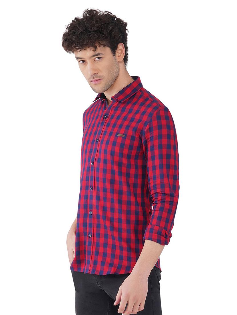red checkered casual shirt - 18325855 - Zoom Image - 2