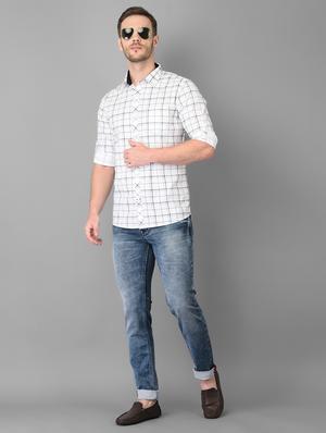 white checkered casual shirt - 18326650 - Standard Image - 4