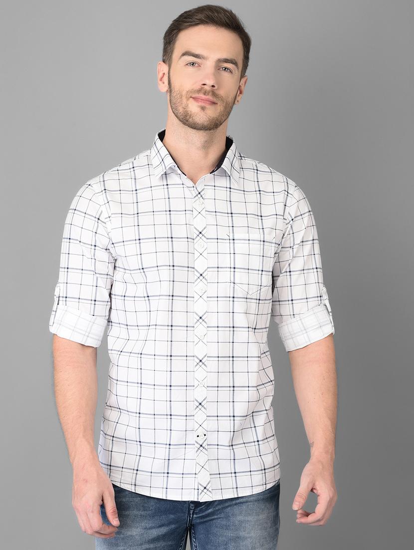white checkered casual shirt - 18326650 - Zoom Image - 1
