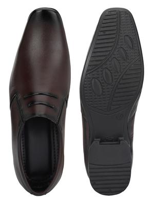 brown leatherette slip on ons - 18326740 - Standard Image - 5