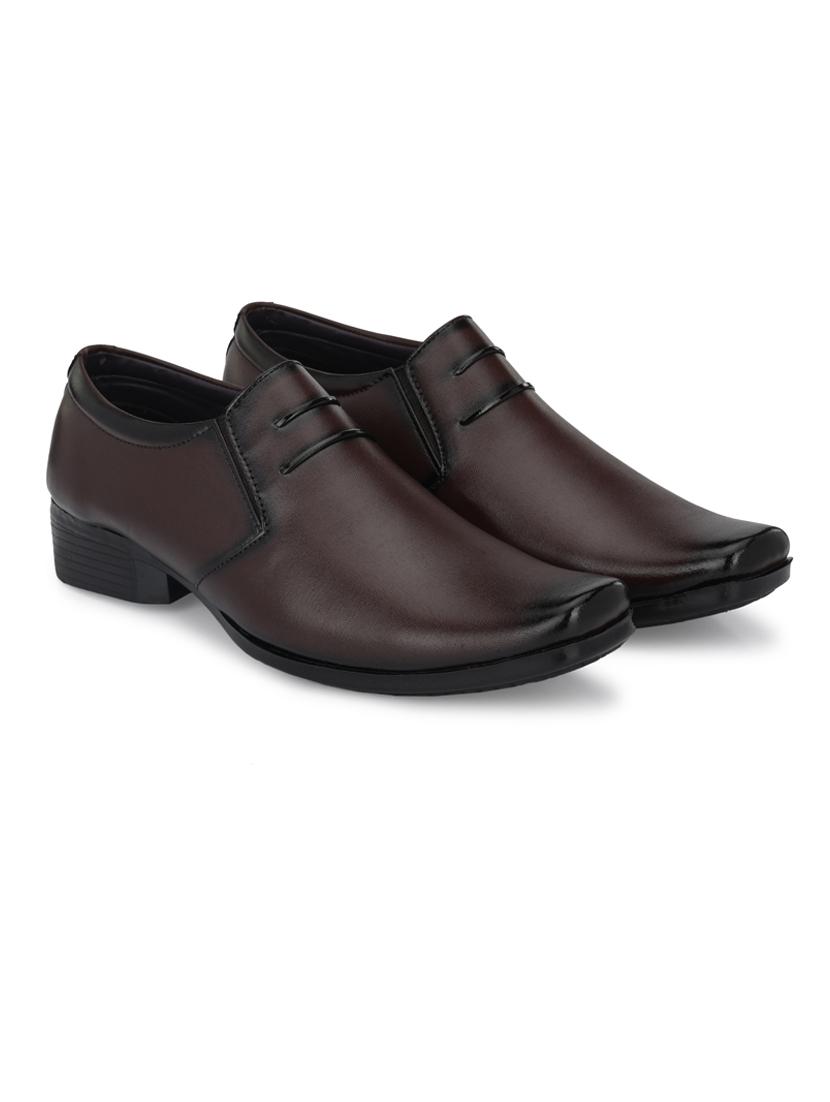 brown leatherette slip on ons - 18326740 - Zoom Image - 2