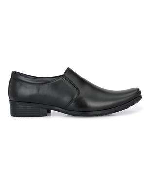 black leatherette slip on ons - 18326741 - Standard Image - 3