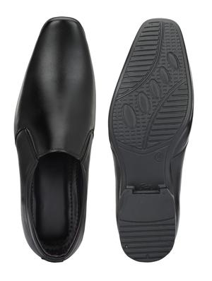 black leatherette slip on ons - 18326741 - Standard Image - 5