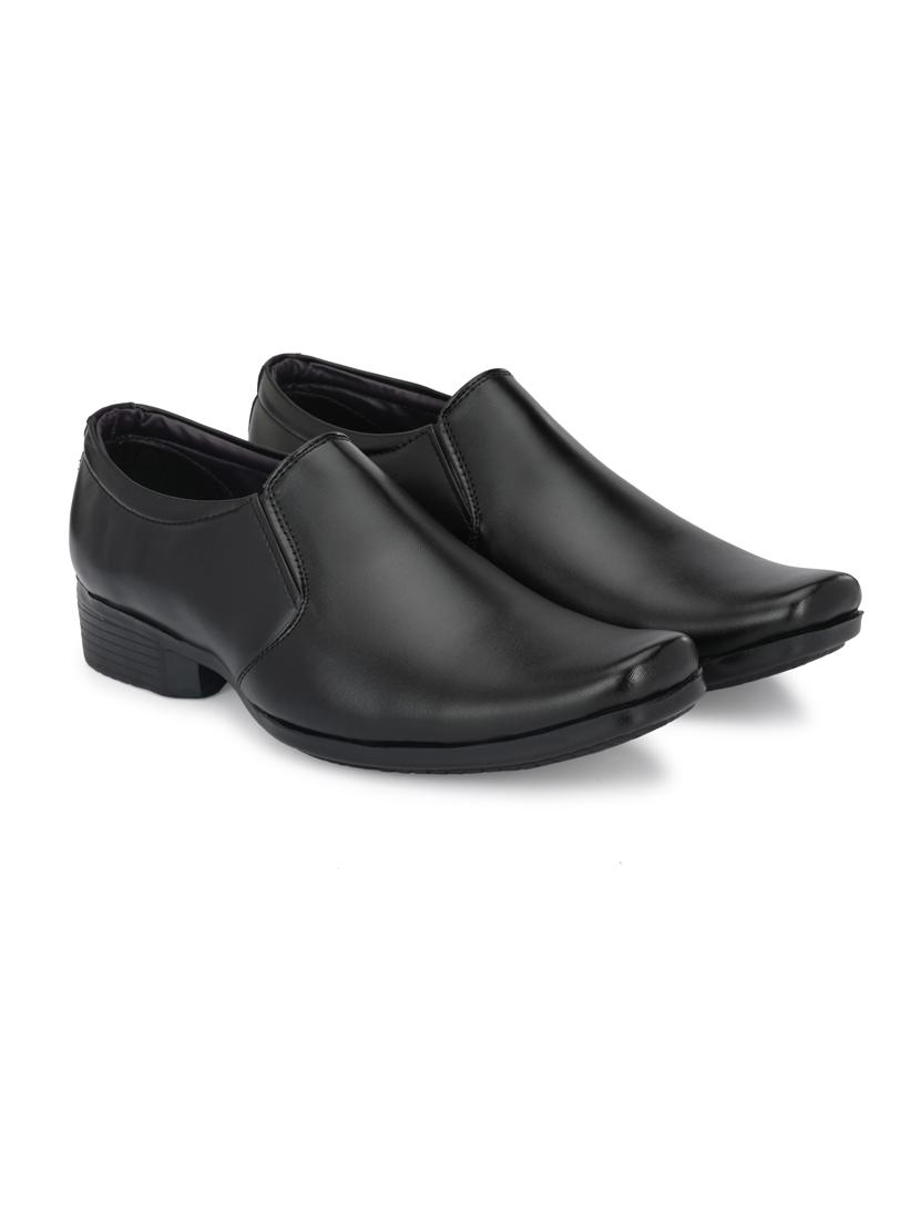 black leatherette slip on ons - 18326741 - Zoom Image - 2