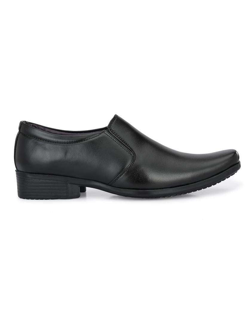 black leatherette slip on ons - 18326741 - Zoom Image - 3